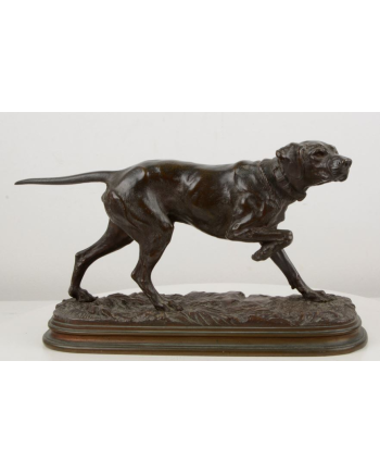 Chien de chasse à l'arrêt - Alfred Dubucand