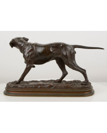 Chien de chasse à l'arrêt - Alfred Dubucand