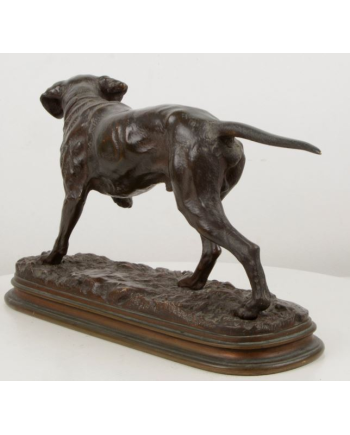 Chien de chasse à l'arrêt - Alfred Dubucand