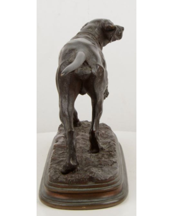 Chien de chasse à l'arrêt - Alfred Dubucand