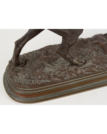 Chien de chasse à l'arrêt - Alfred Dubucand