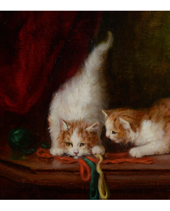 Chatons aux pelotes de laine