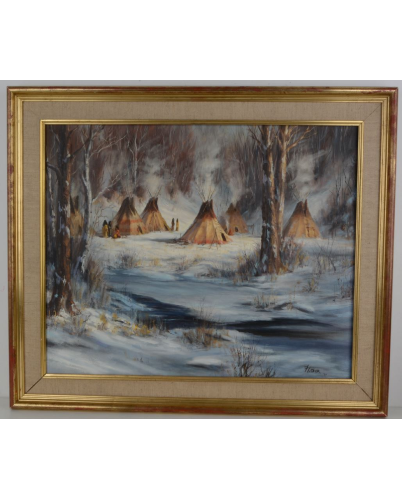 Tipis sous la neige