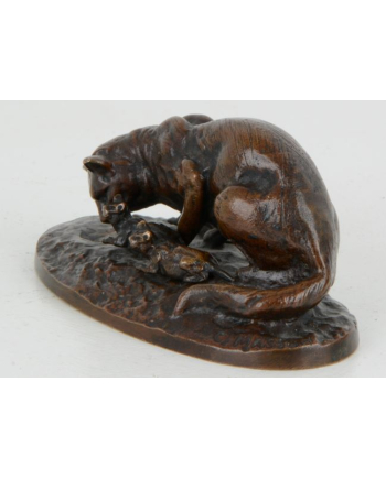 Chatte et chatons - Cl. Masson