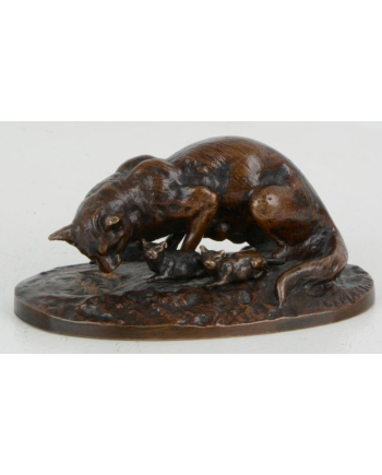 Chatte et chatons - Cl. Masson