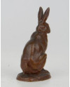 Lièvre assis, bronze à patine brune signée Antoine-Louis Barye